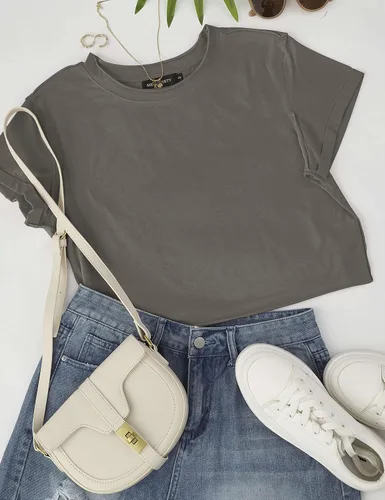Miniatura 6 de MEROKEETY Camisetas cortas de verano de manga corta con cuello redondo para mujer 2023