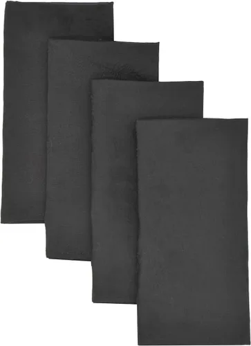 Servilletas de tela jacquard Black Leaf - Juego de cuatro