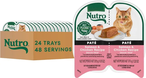 Miniatura 17 de Nutro Perfect Portions Receta de pollo en paté de comida húmeda para gatos, 2.64 onzas, paquete doble (24 unidades, paquete de 1)