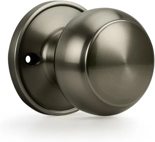 KNOBWELL - Paquete de 1 manija para puerta de armario, perilla falsa, perilla individual de un solo lado, solo para tirar, latón antiguo
