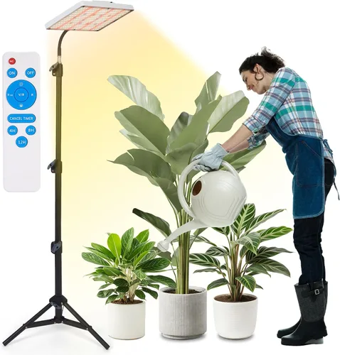 Miniatura 8 de Luz de cultivo de plantas para interiores, 264 luces LED de espectro completo con soporte de trípode ajustable con control remoto y función