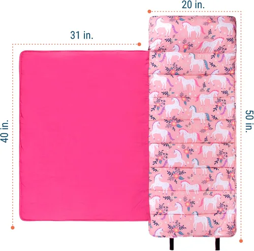 Miniatura 5 de Wildkin Alfombrilla para Siesta Infantil Original – Cómoda Alfombrilla para Dormir con Almohada, Ideal para Escuela y Viajes Unicornios mágicos
