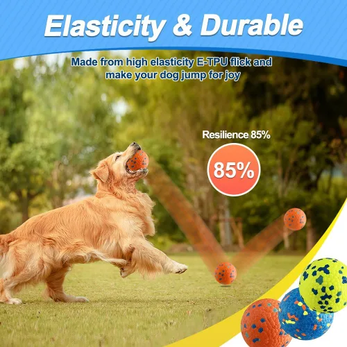 Miniatura 4 de Mankoda Pelotas para Perros, Pelotas de Tenis para Perros para Masticadores Agresivos, Juguetes Duraderos de Dentición de 3 pulgadas para Morder