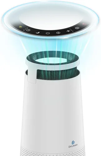 Miniatura 9 de DH Lifelabs Purificador de aire para el hogar, purificador de aire ionizador para alergias, filtro purificador de aire HEPA elimina el olor