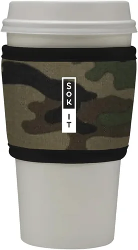 Miniatura 76 de Sok It HotSok Coffee & Tea - Funda de neopreno con aislamiento reutilizable (floral abstracto)