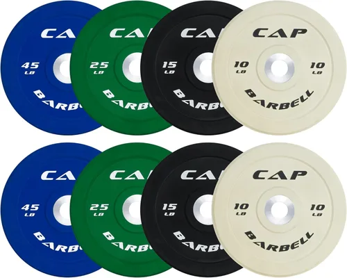 Miniatura 8 de CAP Juego de pesas olímpicas de 2 pulgadas 100-370 libras Varios colores Estante de almacenamiento opcional