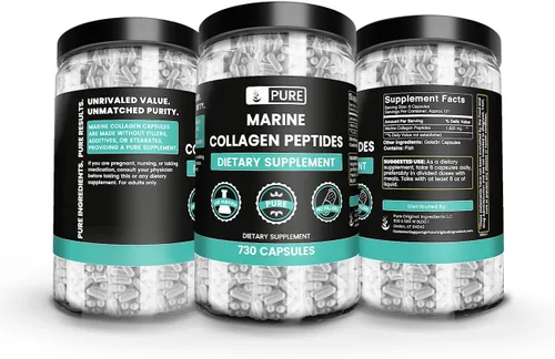 Miniatura 4 de Pure Original Ingredients Péptidos de colágeno (730 cápsulas) sin magnesio o rellenos de arroz, siempre puros, verificados por laboratorio