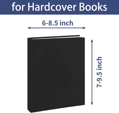 Miniatura 2 de KICNIC Fundas Negras para Libros 1 Paquete, 6"x9" Fundas Elásticas para Libros (Book Sox) Adecuadas para la Mayoría de Libros de Tapa Dura, Hasta