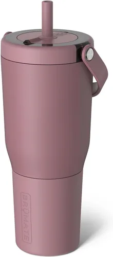 Miniatura 48 de BrüMate Resa - Vaso de viaje 100% a prueba de fugas de 25 onzas con asa y pajilla, popote SoftSip flexible, funda de silicona para mayor