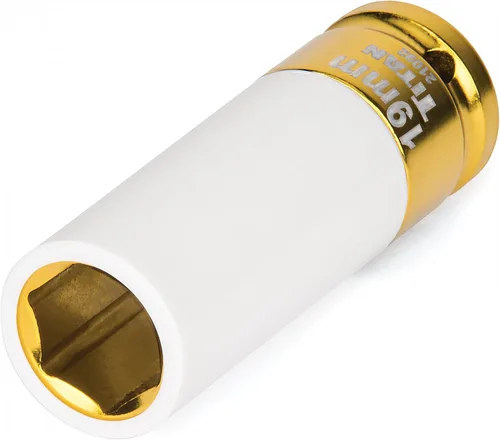 Miniatura 15 de Titan 21091 - Llave de vaso de impacto de 17 mm de 1/2 pulgada sin marcas para tuerca de rosca profunda