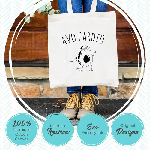 Miniatura 2 de Moonlight Makers 100% lona de algodón, bolsa de mano natural, a todo color, diseño divertido - queso