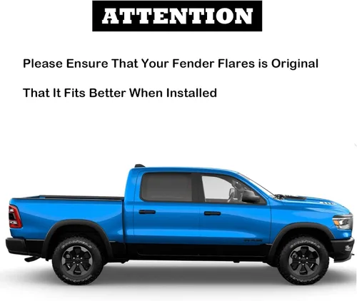 Miniatura 6 de RMOURTEKK Aletas de barro compatibles con Dodge Ram 2019-2023 2024 Ram 1500 (Nuevo Estilo de Carrocería) con Aletas de Guardabarros OEM Juego