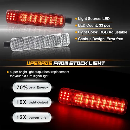 Miniatura 3 de NDRUSH Panel de puerta interior LED RGB con luz de cortesía, compatible con Silverado/Sierra C/K 1500 2500 3500 Pickup Suburban Tahoe Avalanche