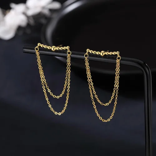 Miniatura 6 de SLUYNZ Aretes colgantes de plata de ley 925 para mujer, aretes colgantes de borla, bolas pequeñas