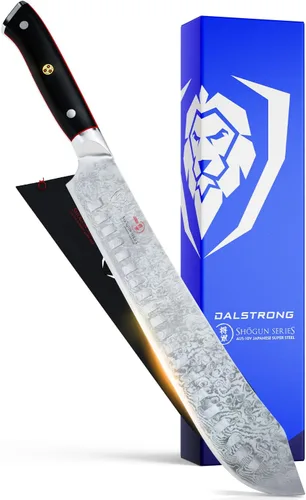 DALSTRONG Shogun Series ELITE - Cuchillo de carnicero con nariz de toro - 10 pulgadas - Acero japonés AUS-10V Super Steel - Tratamiento térmico al