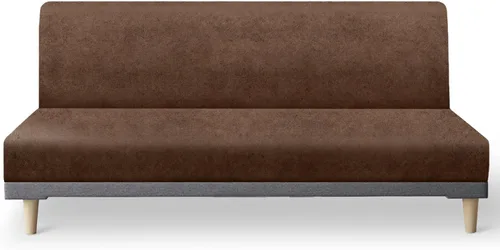 Miniatura 50 de molasofa - Funda elástica para futón de aspecto de cuero, cubierta para sofá sin brazos, protector de muebles con parte inferior elástica, funda