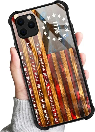 Miniatura 6 de Funda compatible con iPhone 12 Mini, fundas para mujeres y niñas, a prueba de golpes, antiarañazos, Betsy Ross de 13 estrellas, bandera Betsy Ross