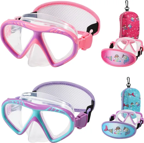 Miniatura 8 de Gafas de natación para niños, cubierta de nariz, gafas para niños sin tirones de pelo,Máscara de natación para niños antiniebla