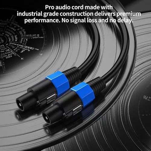 Miniatura 5 de Paquete de 2 cables de audio Speakon a Speakon de 10 pies, cable de audio profesional de 12 AWG con bloqueo giratorio
