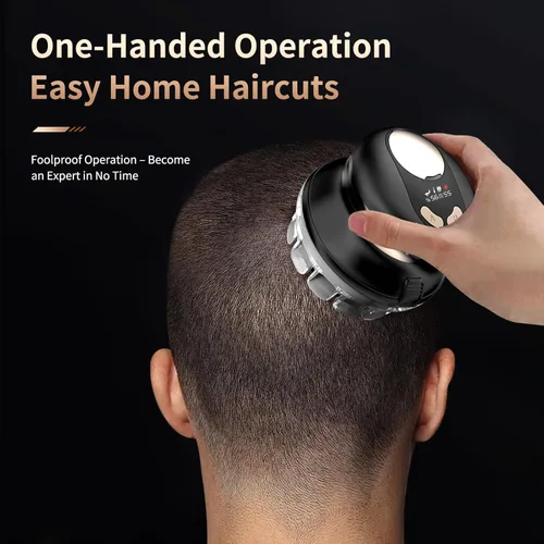Miniatura 3 de Kit de corte de pelo automático para hombres, cortadora de pelo circular automática recargable por USB, con recortadora, kit de aseo eléctrico