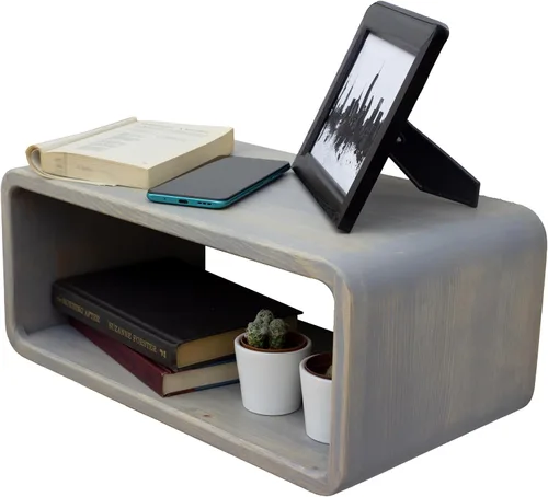 Miniatura 16 de Mesita de Noche Flotante de Madera, Mesa de Noche, Estantería de Noche, Hecho a Mano, Estante de Noche Montado en la Pared, Estilo Minimalista