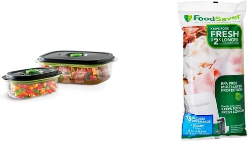 Miniatura 8 de FoodSaver Recipientes al vacío y bolsas reutilizables de galón (8 unidades)
