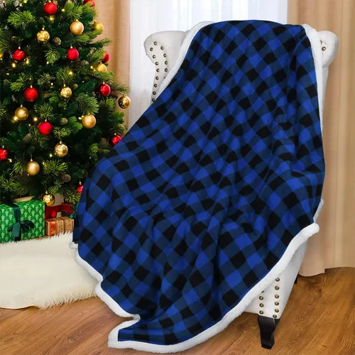Catalonia - Manta de micro felpa reversible suave y cálida de forro polar para cama o sofá o para ver la televisión, 60 x 50 pulgadas, diseño de