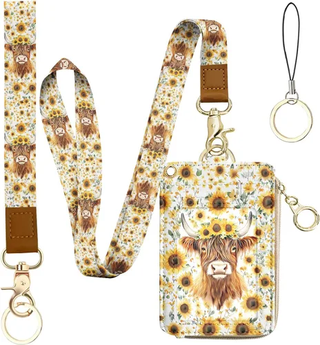 Miniatura 15 de bolimoss Soporte para credencial de sol y luna y cartera con cordón, cordones removibles para maestras, cartera para mujeres con correa