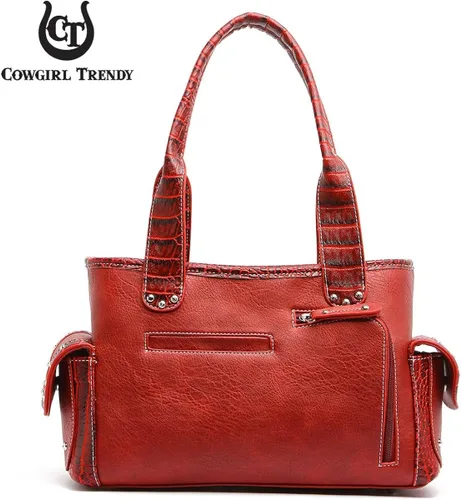 Miniatura 4 de Juego de cartera de estilo occidental con flecos estilo vaquera conchos bolsas de hombro para mujer