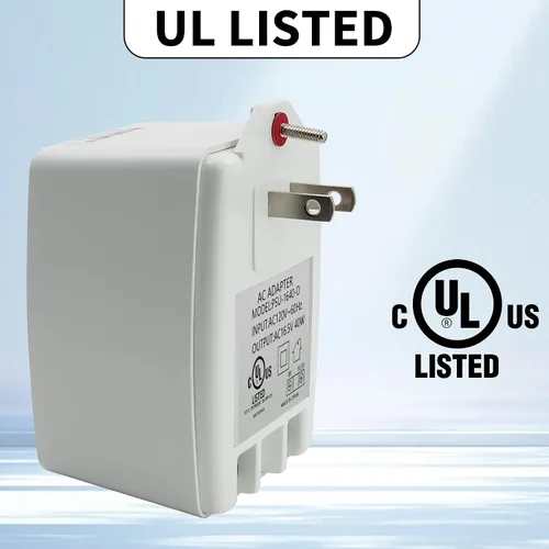 Miniatura 6 de Timbre de puerta de 16.5 V 40 VA enchufable de reajuste automático de transformadores de CA de seguridad, compatible con Ring Video Doorbell Pro