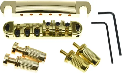 Miniatura 6 de KAISH LP Tune-o-matic - Juego de barra de freno para Les Paul Cromo