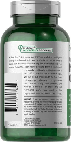 Miniatura 3 de Horbäach Cápsulas blandas de aceite de onagra 2000 mg 150 píldoras Suplemento prensado en frío, sin hexano con GLA Sin OMG, sin gluten