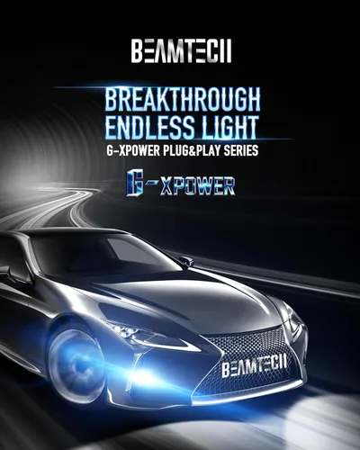 Miniatura 7 de BEAMTECH Bombillas 9005, chips G-XPower HB3 para luz antiniebla 500% más brillante 6500K xenón blanco, enchufe y uso, paquete de 2