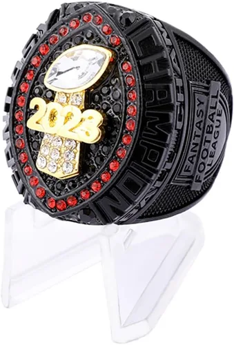 Miniatura 5 de Anillo de campeonato de fútbol de fantasía 2023 Premio Trofeo Premio Deporte MVP Ganador Campeón Anillo