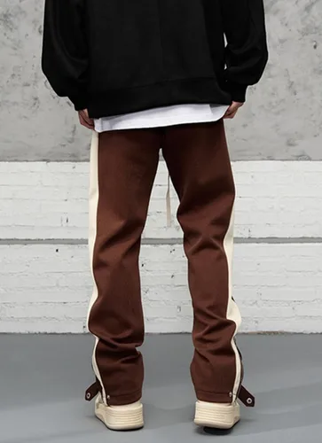 Miniatura 32 de Pantalones deportivos de gamuza sintética para mujer, pantalones de baile acampanados para hombre