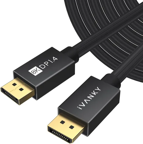 Miniatura 18 de IVANKY Cable DisplayPort 8K 1.4, cable DP certificado VESA de 6.6 pies (8K @60Hz, 4K @240Hz, 2K @240Hz) HBR3 compatible con 32.4 Gbps, HDR, HDCP