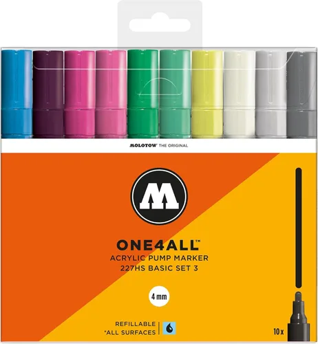 Miniatura 13 de Molotow ONE4ALL - Juego de rotuladores de pintura acrílica 10 colores básicos #1