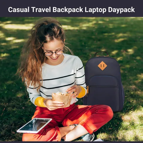 Miniatura 123 de Leaper Mochila para laptop para mujer: linda mochila floral para escuela, universidad, viajes, trabajo, mochila ligera para niños, Negro margarita
