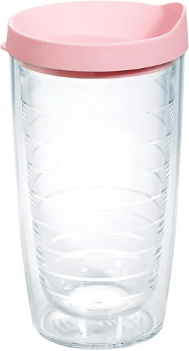 Miniatura 89 de Taza de viaje Tervis de doble pared transparente y colorida con tapa fabricada en Estados Unidos mantiene las bebidas frías y calientes, 24 onzas