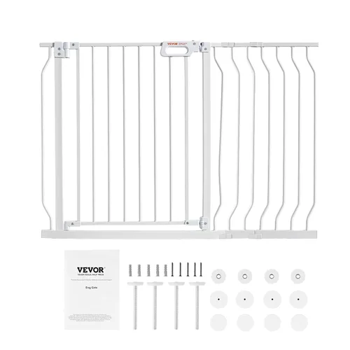 Miniatura 9 de VEVOR - Puerta de bebé extra ancha de 29.5-46" para escaleras, puerta de cierre automático para perros para la casa, puertas para mascotas de fácil