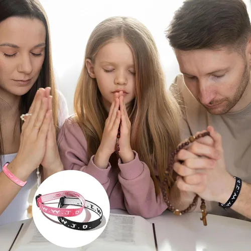 Miniatura 88 de Long tiantian WWJD - Pulsera con texto en inglés «What Would Jesus Do», pulseras WWJD para mujeres, pulseras W.W.J.D para hombres, joyería