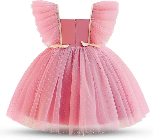 Miniatura 2 de TTYAOVO Vestido de fiesta de cumpleaños con apliques para niñas, vestido de princesa con flores, vestido de baile