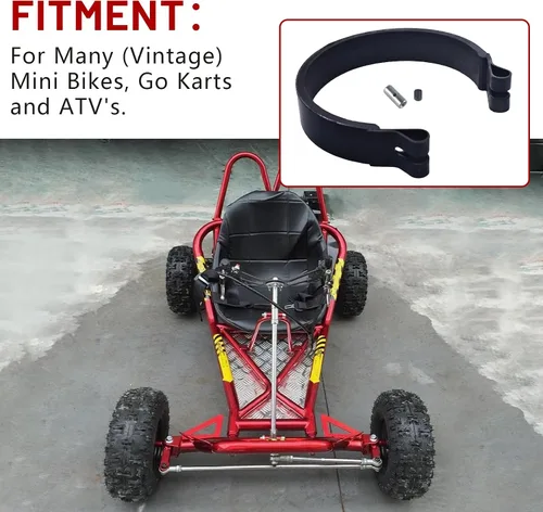 Miniatura 2 de Go Kart Mini Bike 4.5" Banda de Freno Negra Kit de Freno Go Kart 4 1/2" para Go-Cart ATV Mini Bicicleta Tambor de Freno