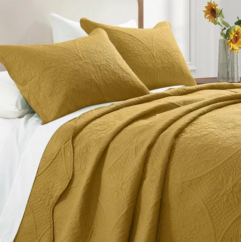 Miniatura 27 de IR Imperial Rooms Velvet Twin Quilt Bedspread Comforter Bedding Set 2 Pcs Diamond Pattern - (68"x86") Bedspread Coverlet + 1 Pillow Shams