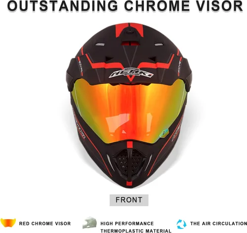 Miniatura 5 de Cascos de Dirt Bike ATV MX Motocross Cascos de Cuatro Ruedas para Adultos Cascos de Motocicleta Deportivos Duales Todoterreno para Hombres Mujeres