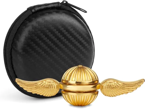 Miniatura 10 de Esfera de juguete giratorio para niños y adultos, juguete de bola de oro de latón metálico para alivio del estrés, decoración de escritorio
