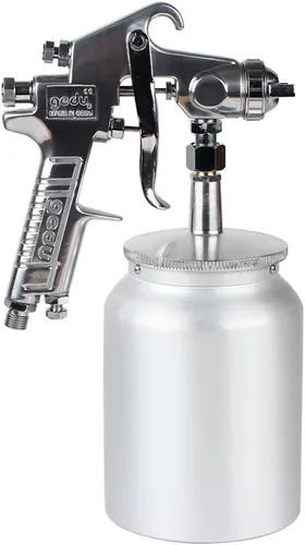 Pistola de agua de alta presión con tanque de 1000 cc, boquillas de 2 mm, 2.5 mm, 3 mm, plateado
