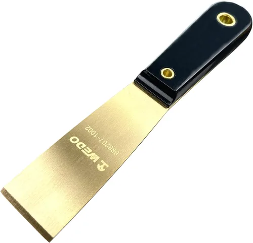 WEDO Cuchillo de masilla de latón de 1-1/4 pulgadas, raspador de pintura, cuchillo de espiga, raspador de papel tapiz, herramienta de pintores,