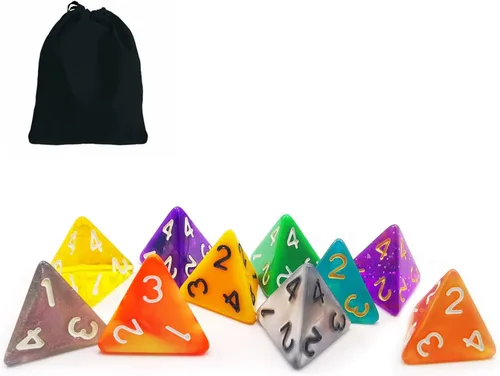 Miniatura 9 de Bescon - Juego grande de dados poliédricos aleatorios, juego de dados DND de tamaño estándar, 100 unidades en una variedad de colores y efectos
