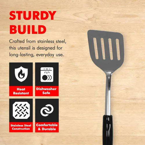 Miniatura 2 de Chef Craft Espátula/Volteador para Servicio Pesado, 13.5 Pulgadas, Acero Inoxidable